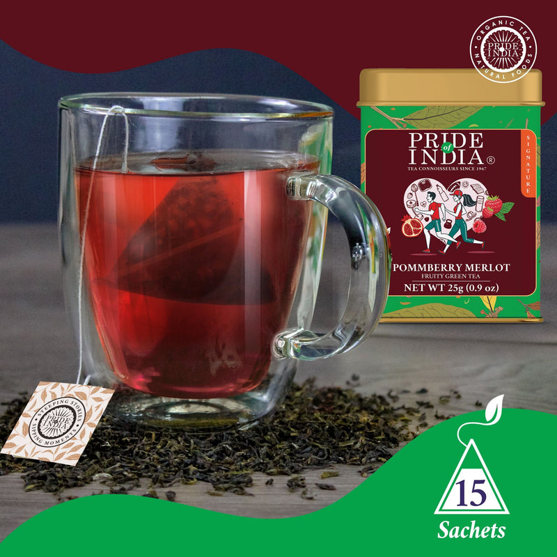 Pride Of India - PommBerry Merlot (Fruity Green Tea) 15 Tea Bags