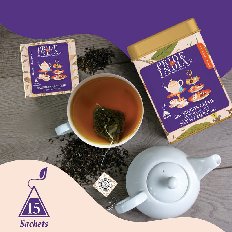 Pride Of India - Sauvignon Crme (Peachy Oolong Tea) 15 Tea Bags