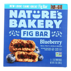 Nature's Bakery Stone Ground Whole Wheat Fig Bar - Blueberry - Case Of 6 - 2 Oz.