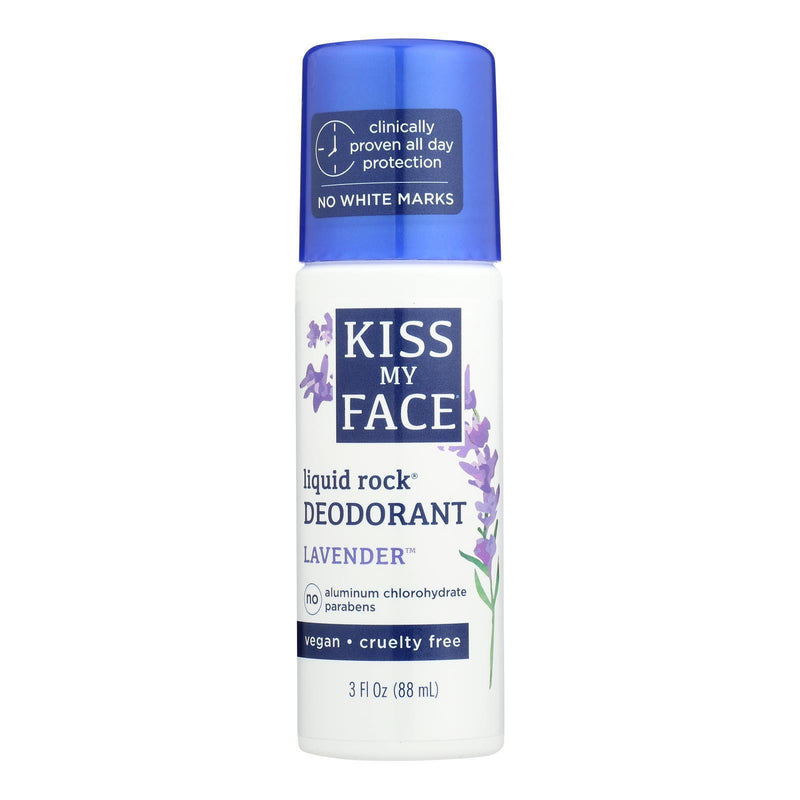 Kiss My Face Deodorant Liquid Rock Roll-on Lavender - 3 Fl Oz