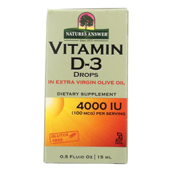 Nature's Answer - Vitamin D-3 Drops - 4000 Iu - 0.5 Fl Oz