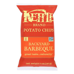 Kettle Brand Potato Chips - Backyard Barbeque - Case Of 15 - 5 Oz.