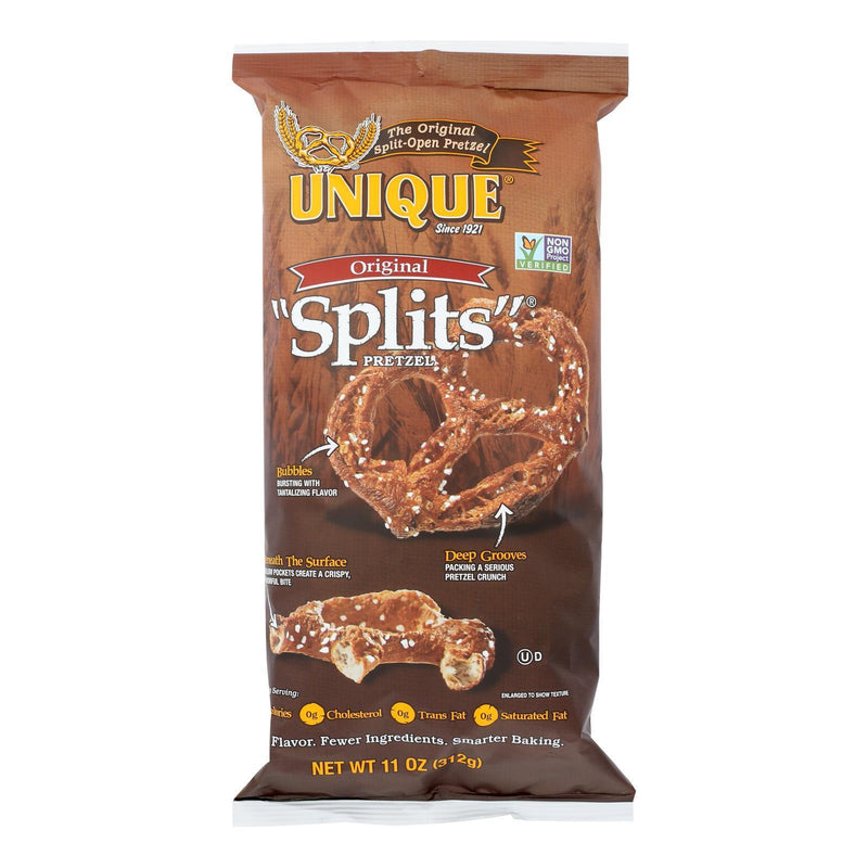 Unique Pretzels - Pretzel Splits - Original - Case Of 12 - 11 Oz.