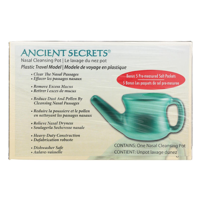 Ancient Secrets Nasal Cleansing Neti Pot - Plastic - 1 Pot