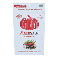 Superseedz Gourmet Pumpkin Seeds - Somewhat Spicy - Case Of 6 - 5 Oz.