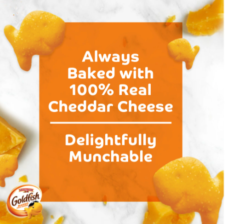 Goldfish Cheddar Cheese Crackers; Baked Snack Crackers; 30 oz Carton