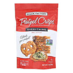 Pretzel Crisp Pretzel Crisps - Everything - Case Of 12 - 7.2 Oz.