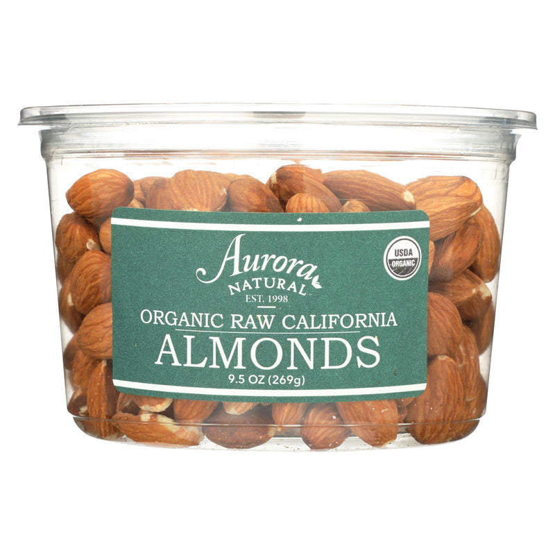 Aurora Natural Products - Organic Raw California Almonds - Case Of 12 - 9.5 Oz.