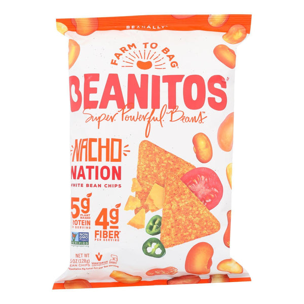 Beanitos - White Bean Chips - Nacho Nation - Case Of 6 - 4.5 Oz.