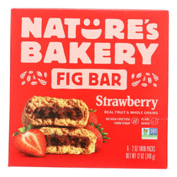 Nature's Bakery Stone Ground Whole Wheat Fig Bar - Strawberry - Case Of 6 - 2 Oz.