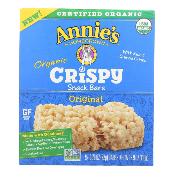 Annie's Homegrown Snack Bar - Original - Case Of 8 - 3.9 Oz.