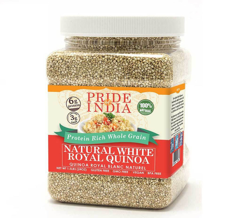 Pride Of India - Natural White Royal Quinoa - 100% Bolivian Superior Grade Protein Rich Whole Grain