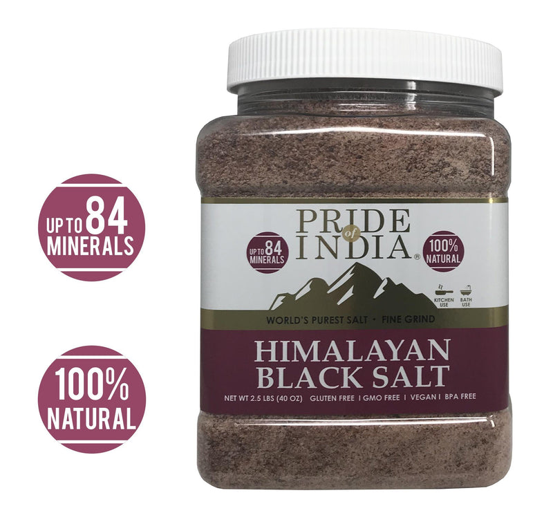 Himalayan Black Salt Fine Ground 2.2 Lbs