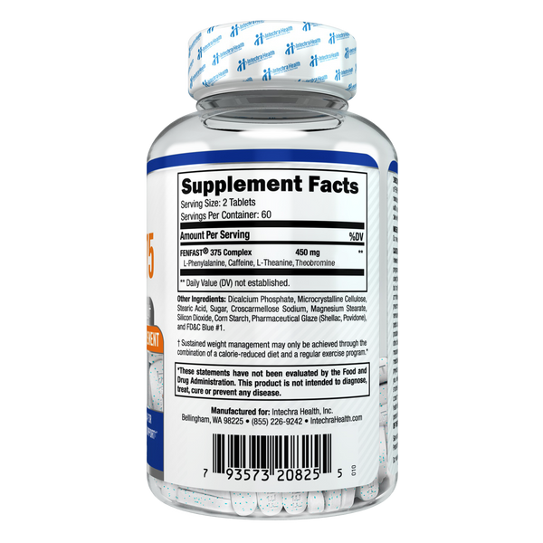 FENFAST 375 Diet Pills - Weight Management Formula - 120 Tablets