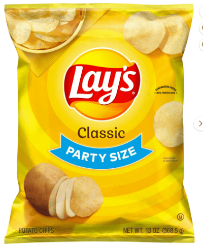 Lay's Classic Potato Chips, Party Size, 13 oz Bag