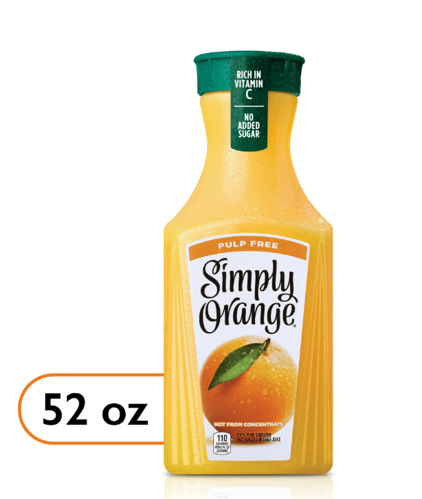 Simply Non GMO Orange Juice No Pulp, 52 fl oz Bottle