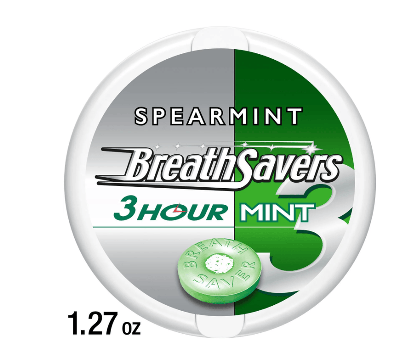 Breath Savers Spearmint Flavored Sugar Free Breath Mints, Tin 1.27 oz