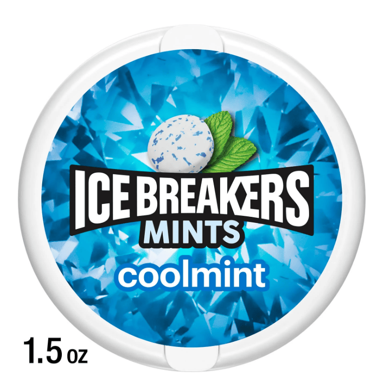 Ice Breakers Cool Mint Sugar Free Mints, Tin 1.5 oz