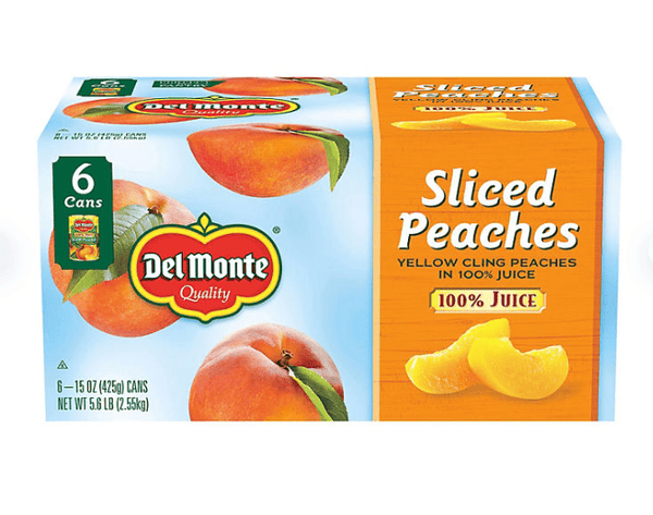 Del Monte Sliced Peaches in 100% Juice, 15 oz., 6 pk.