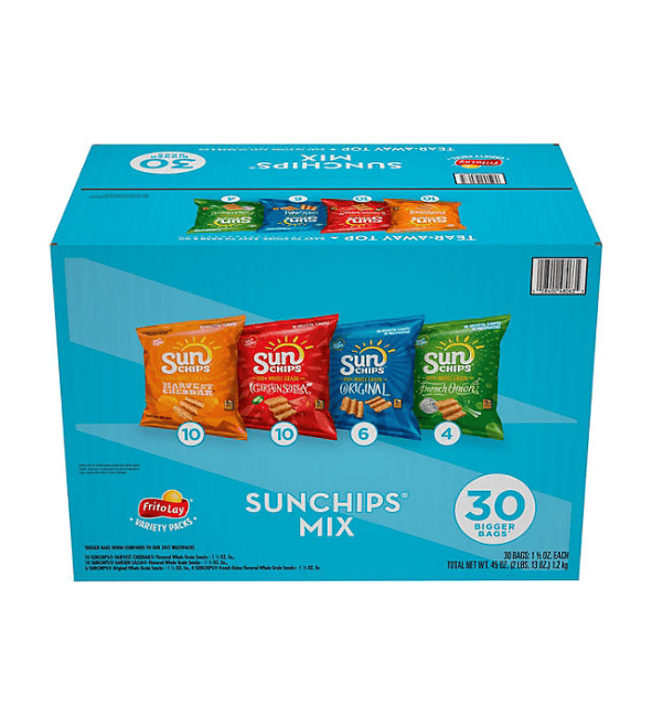 SunChips Whole Grain Variety Pack Chips, 30 pk.