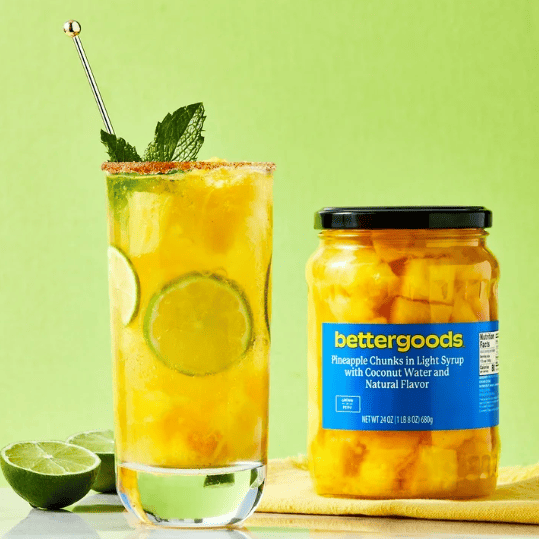 Bettergoods Pineapple Chunks in Light Syrup with Coconut Water and Natural Flavor, 24 oz (3 pack)