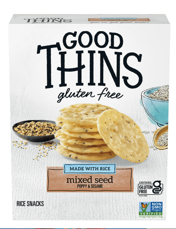 Good Thins Mixed Seed Rice Snacks Gluten Free Crackers, 3.5 oz