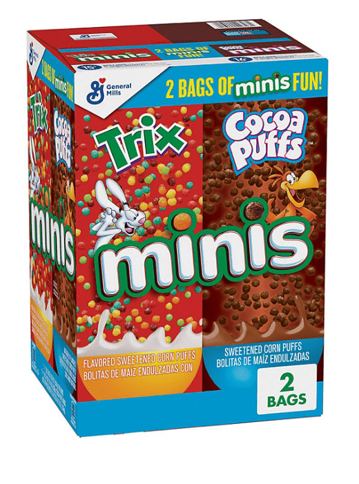 Minis Cereals, Cocoa Puffs and Trix, 41.2 oz.