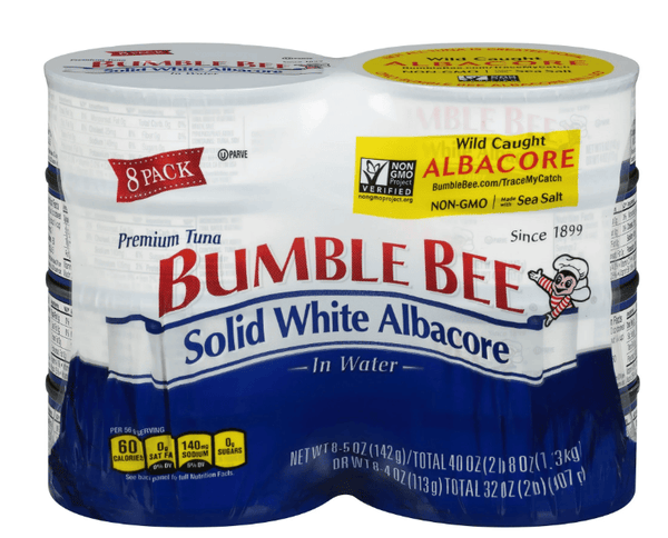 (Pack of 8) Bumble Bee Solid White Albacore Tuna in Water, 5 oz cans