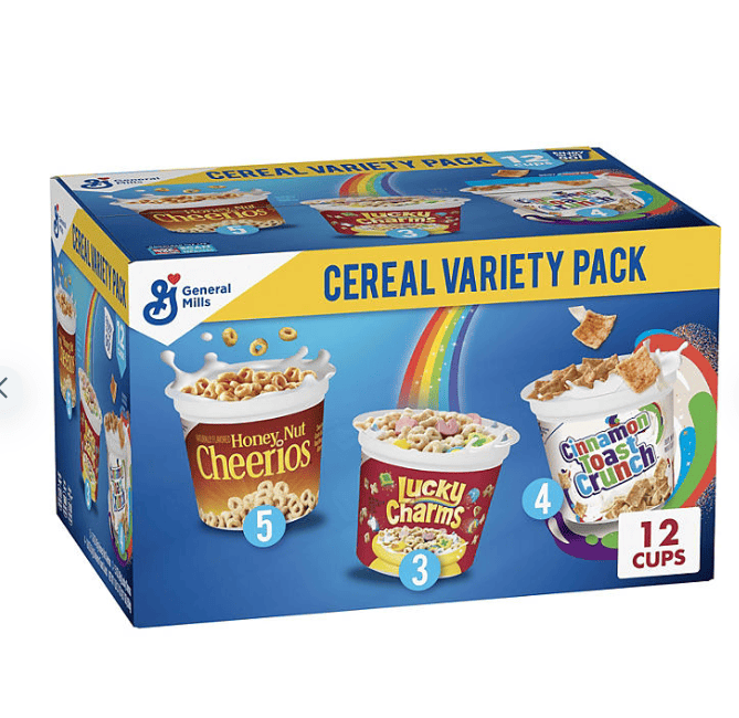 General Mills Cereal Cups, Variety Pack, 12 pk.