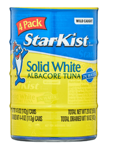 StarKist Solid White Albacore Tuna in Water , 5 oz Can, 4-Pack