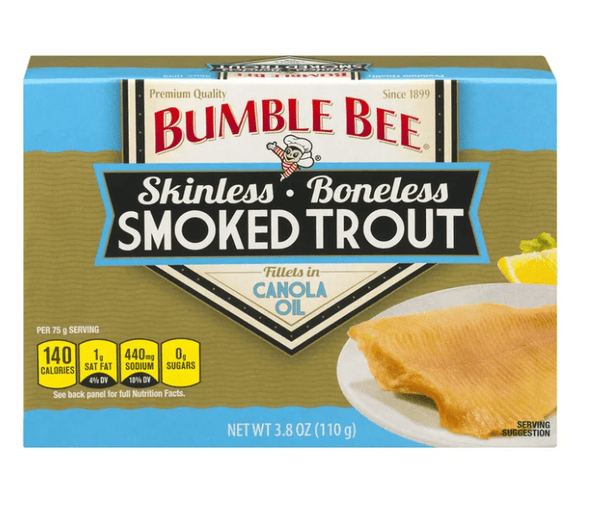 Bumble Bee Skinless & Boneless Smoked Trout Fillets, 3.8 oz Can