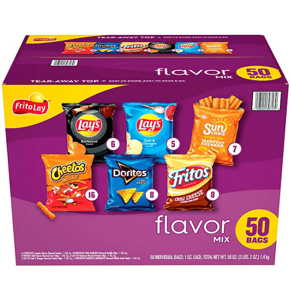 Frito-Lay Flavor Mix Chips, Variety Pack, 50 pk.