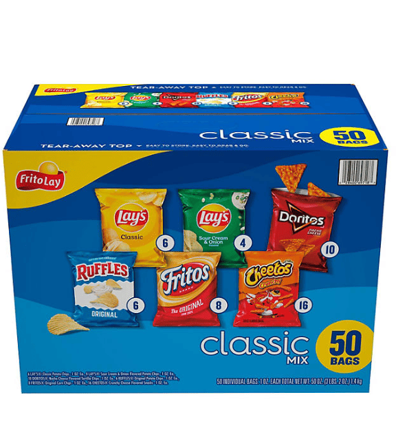 Frito-Lay Classic Mix Variety Pack Chips, 50 pk.