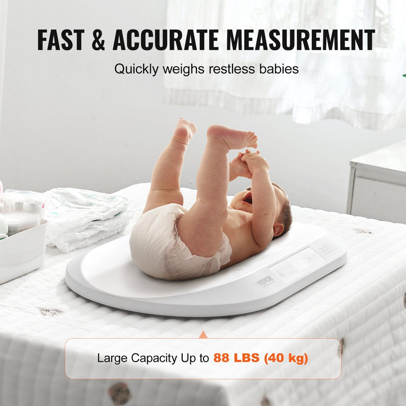 VEVOR Baby Scale Smart Bluetooth Infant Digital Scale with Measuring Tape 88LBS