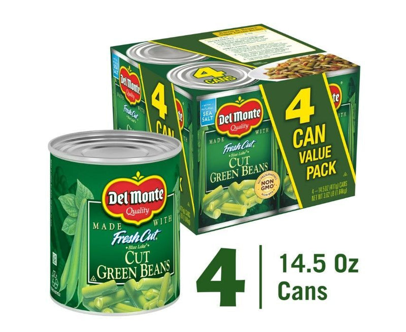 Del Monte Fresh Cut Green Beans 14.5 oz Can 4 Pack