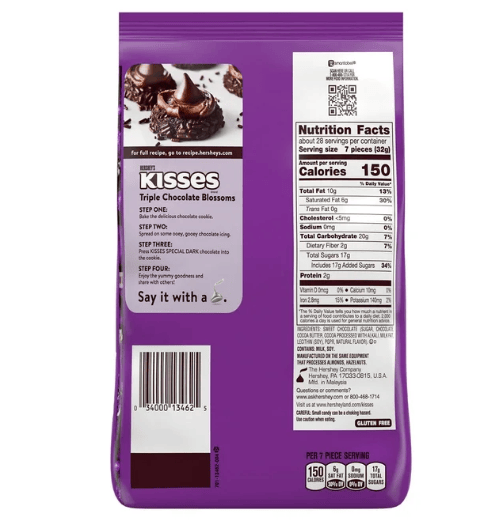 Hershey's Kisses SPECIAL DARK Mildly Sweet Chocolate Candy