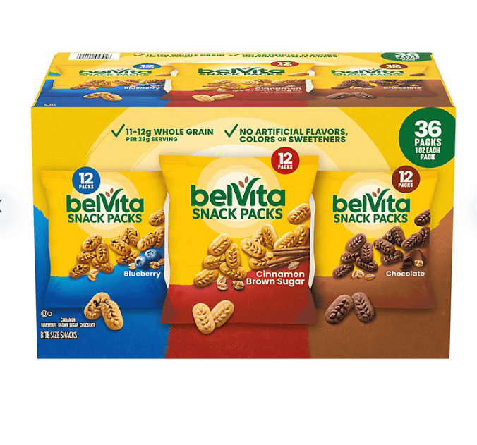 belVita Bites Breakfast Biscuits Variety Pack, 1 oz., 36 pk.