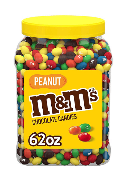 M&M'S Peanut Milk Chocolate Candy, 62 oz.