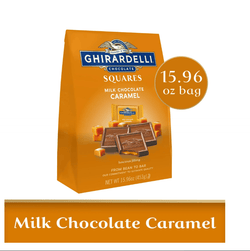 GHIRARDELLI Milk Chocolate Squares with Caramel Filling, 15.96 oz Bag