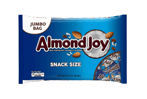 Almond Joy, Milk Chocolate Coconut & Almonds Candy Snack Size, 20.1 Oz