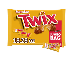 Twix Caramel Fun Size Chocolate Cookie Candy Bars, 18.28 oz Bag