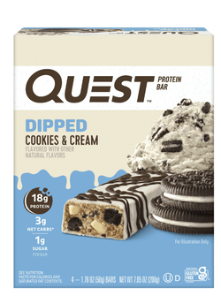 Quest Dipped Cookies and Cream Protein Bar, 4PK