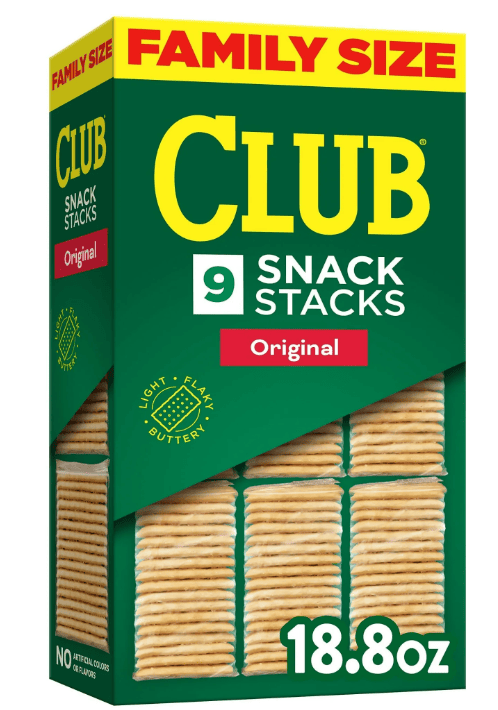 Club Snack Stacks Original Crackers, Lunch Snacks, 9 Count