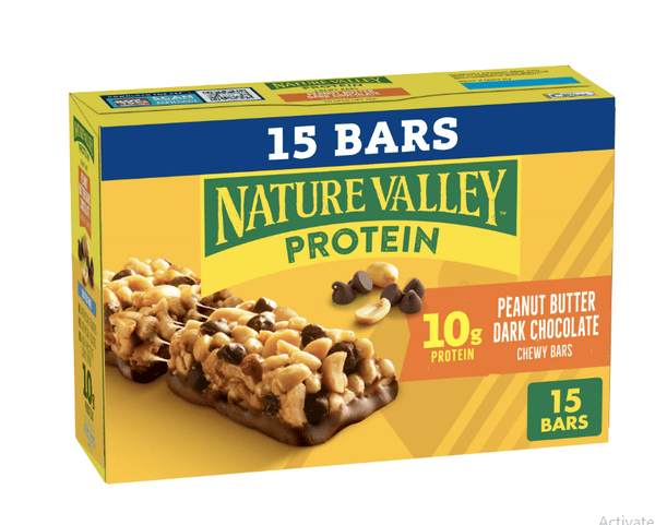 Nature Valley Chewy Granola Bars, Protein, Peanut Butter Dark Chocolate, 15 bars, 21.3 OZ