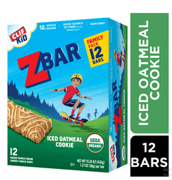 Zbar - Iced Oatmeal Cookie - Soft Baked Whole Grain Snack Bars - USDA Organic - Non-GMO - Plant-Based - 1.27 oz. (12 Pack)