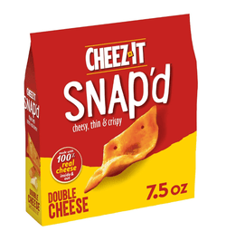 Cheez-It Snap'd Double Cheese Cracker Chips, Thin Crisps, 7.5 oz (2 pack)