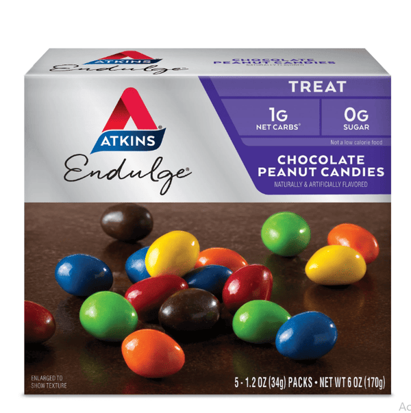 Atkins Endulge Treat, Chocolate Peanut Candies, Keto Friendly, 5 Ct