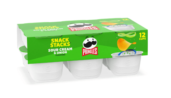 Pringles Snack Stacks Sour Cream & Onion Flavored Potato Chips, 12 Count