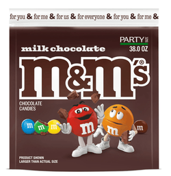 M&M's Milk Chocolate Candy, Party Size - 38 oz Bag