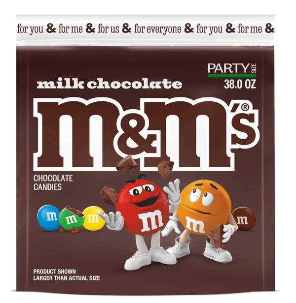 M&M's Milk Chocolate Candy, Party Size - 38 oz Bag